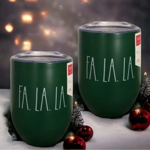 Rae Dunn Other - Set of 2 Rae Dunn FA LA LA LA Hot Or Cold Beverage‎ Tumbler New with stickers